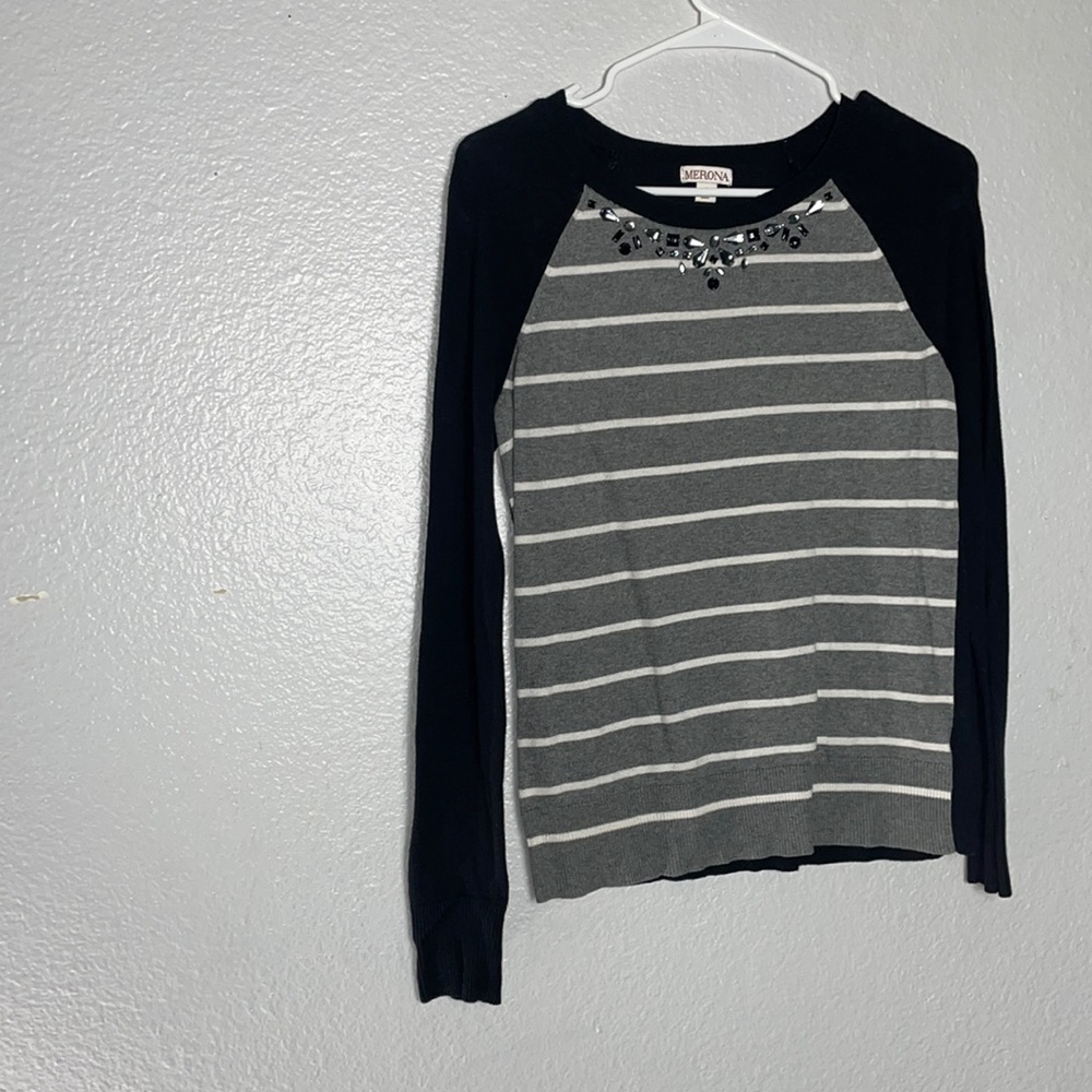 Black Striped Sweater top